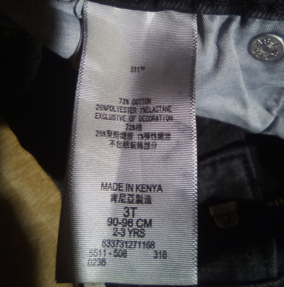 Levi's Black 511 Slims Sz.3T - Picture 2 of 12